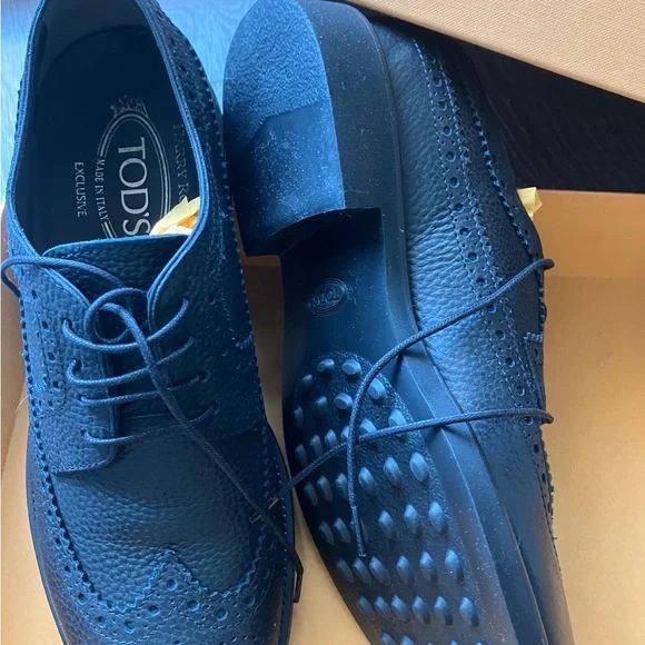 Tod’s Lace-Up Leather Dress Shoes – Size 7.5 (Brand New!) - Picture 2 of 4
